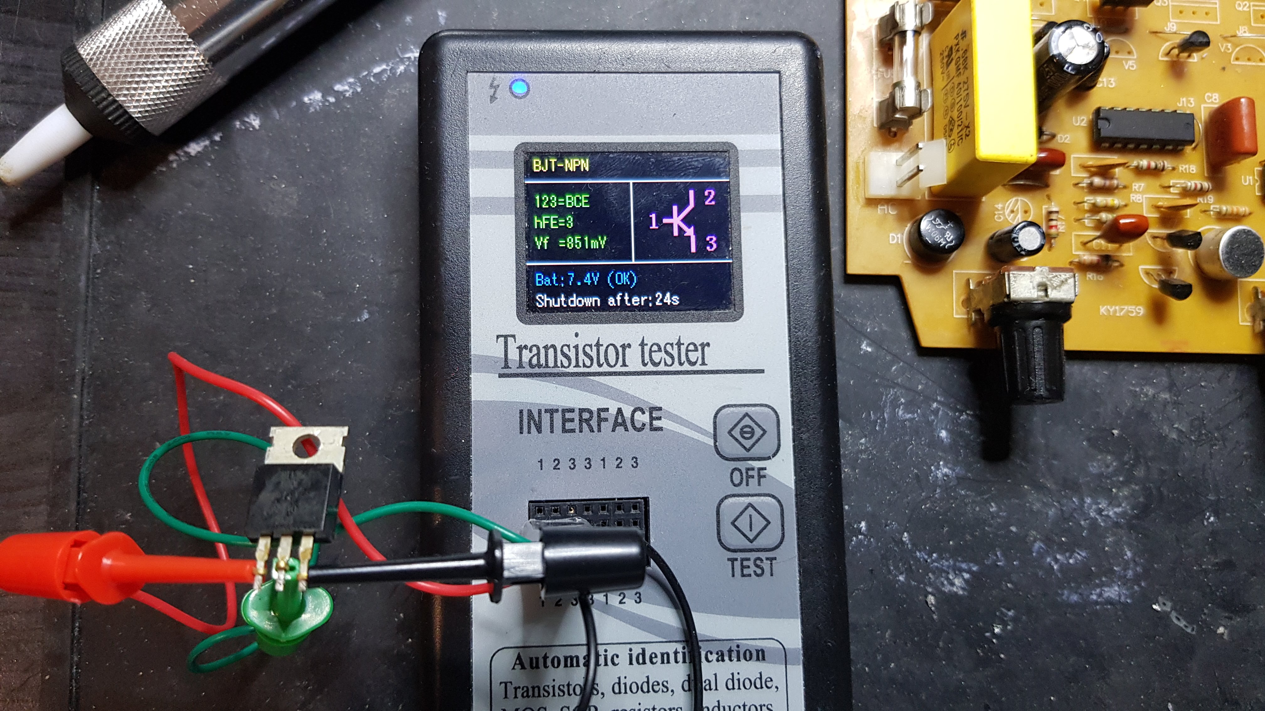 Test du TRIAC